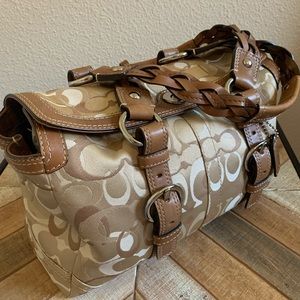 Coach Chelsea Optic Signature Satchel Bag